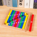 Children's Montessori Teaching Aids Mathematics Early Education Montessori Colorful Number Stick Teaching Wooden Toys Cross-Border