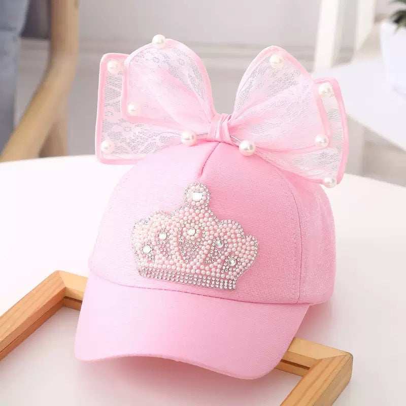 Hat Baby Baseball Cap Breathable Mesh Sun Hat Sun Protection Bowknot Peaked Cap Summer Sun Protection Sun Hat