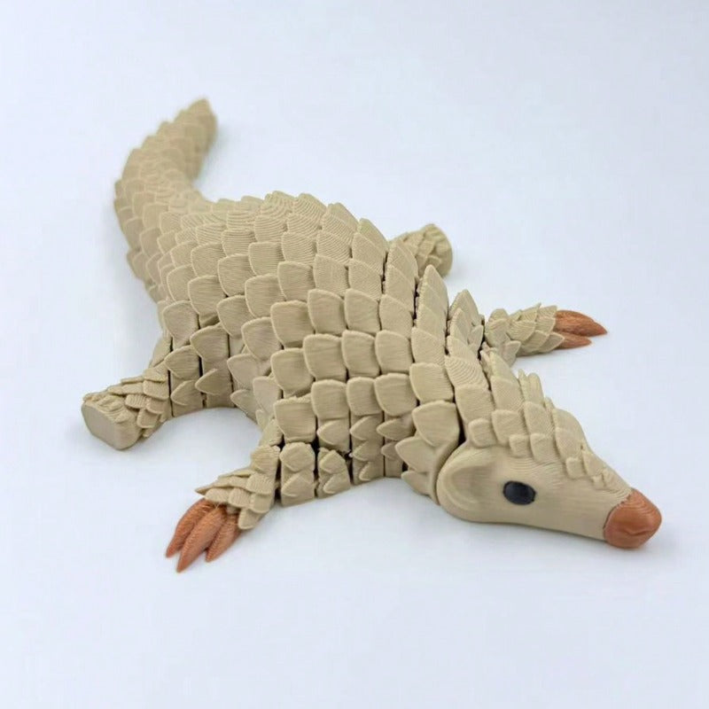 3D printed toy pangolin armored joint decoration figurines model, desktop ornaments and collectibles