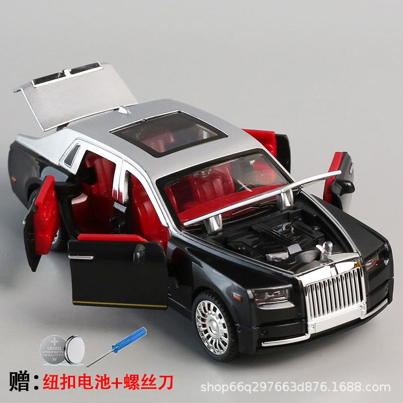 Open the door and talk about the phantom car model children's inertia toy car boy baby simulation sound and light music car