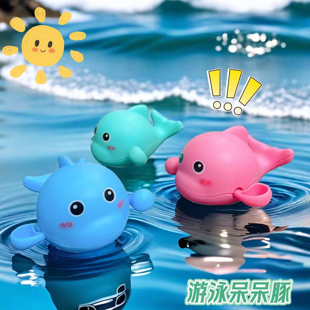 Tiktok Bath Toys for Children, Small Dolphins Swimming in Water, Baby Kids Playing with Water, Little Ducks, Little Turtles for Boys and Girls