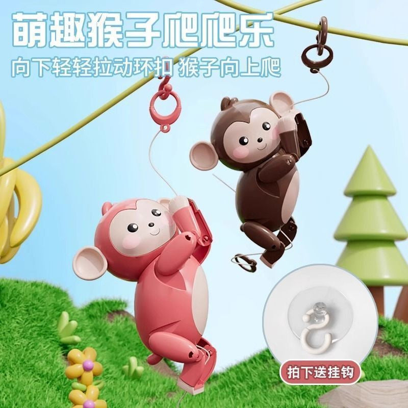 Cross-Border Climbing Rope Little Monkey Toy Kidsren's Baby Creative Pull Rope Fun Climbing Rope New Strange Doll Douyin