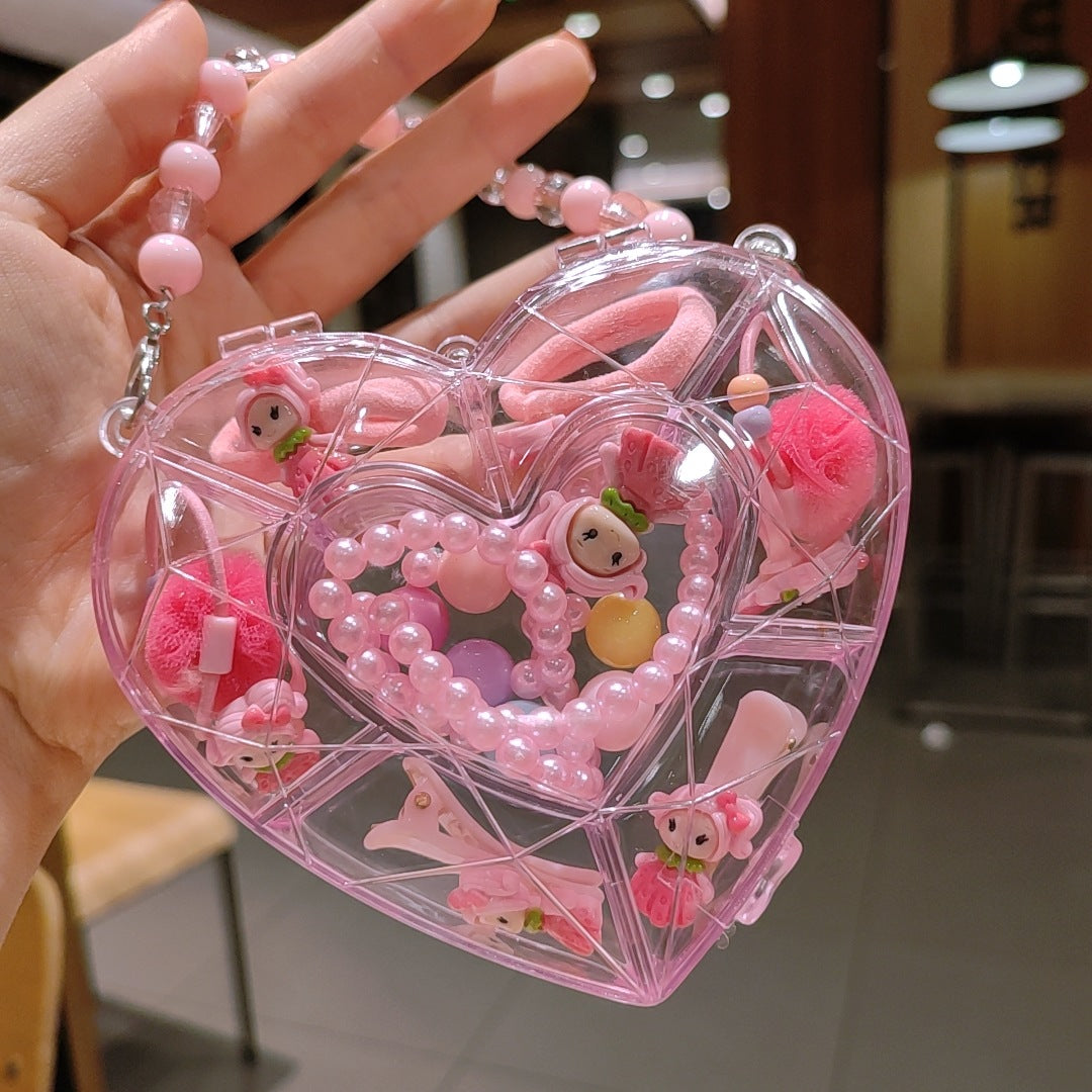 Children's jewelry baby cartoon cute fruit pendant bracelet suit birthday gift box in stock wholesale