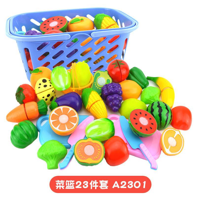 Cross-border Children's Play-house Simulation Vegetables and Fruits Cutting Music Girls Cooking Kitchenware Educational Kitchen Toy suit
