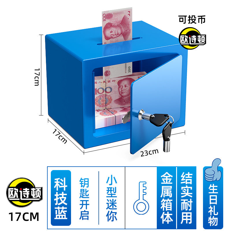 Metal Piggy Bank Safe Home Safe Mini Small Kidsren's Password Anti-theft Piggy Bank Birthday Gift