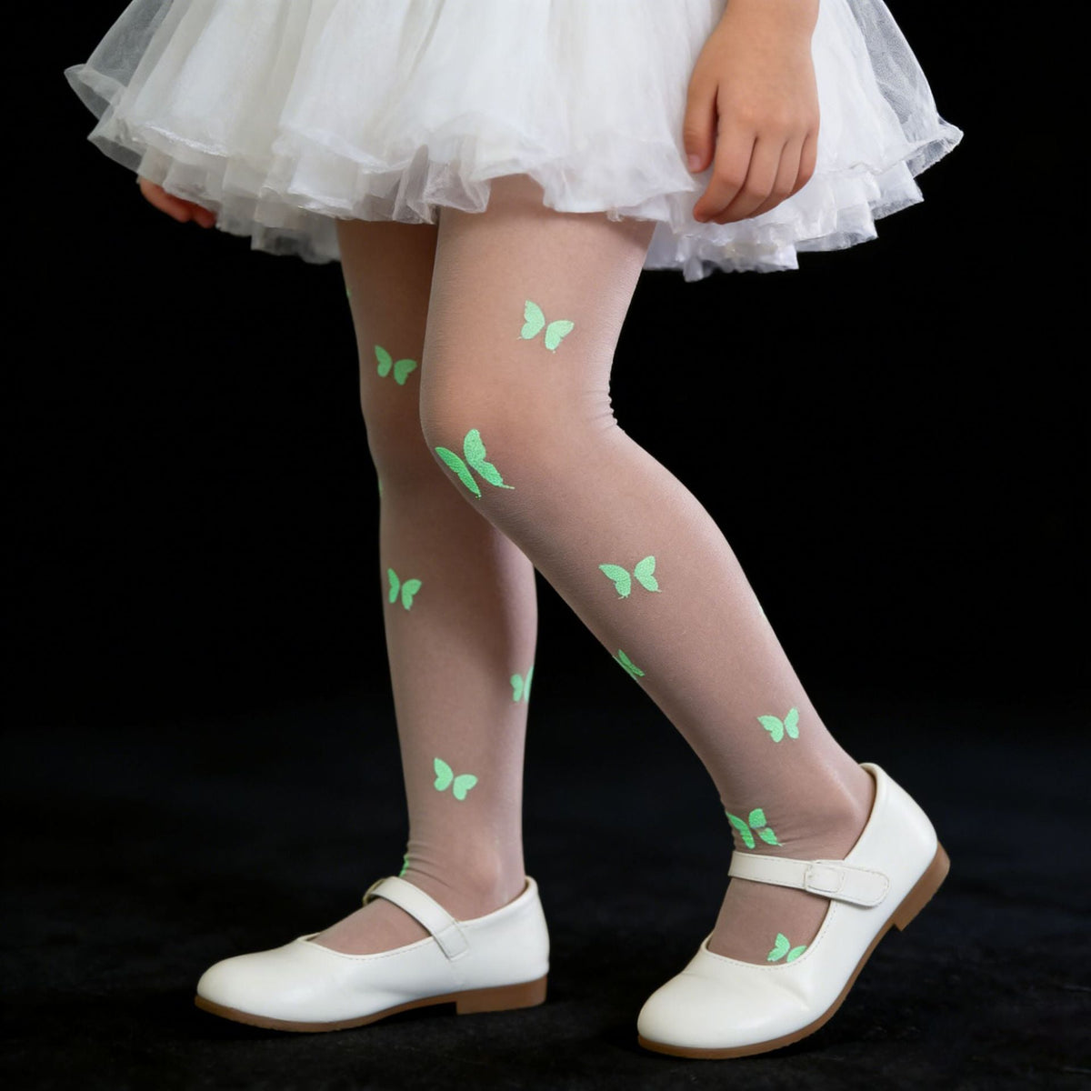 Children's Luminous Stockings, Girls' Leggings, Printed Pantyhose, Heart, Butterfly, Smiley Face, Girl Baby, Luminous Thin Style