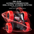 Cross-border gesture induction four-wheel drive off-road tipping bucket twisting car high-speed rotation music stunt remote control electric toy car