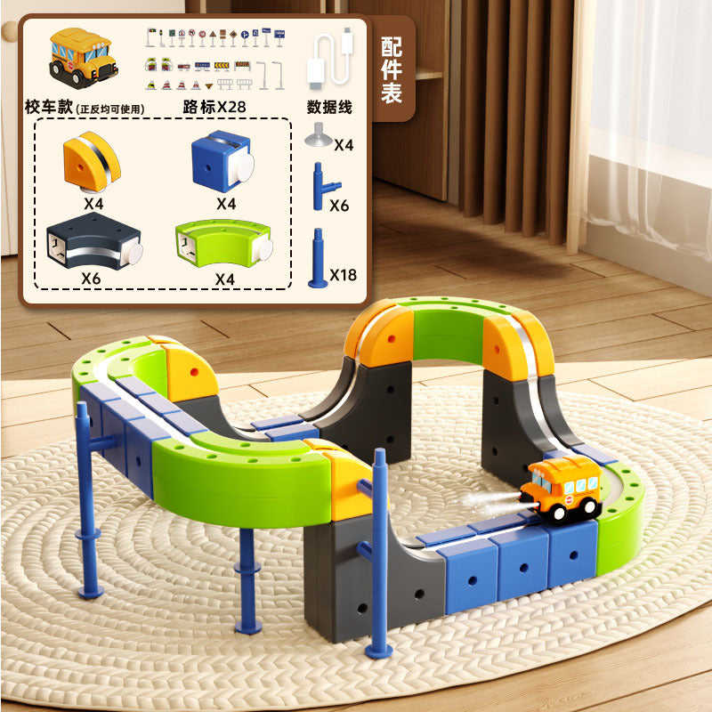 Variety of Magnetic Track Cars, Kidsren's Educational Toys, Building Blocks, Boys' Anti-Gravity Magnetic Suspension Train Track Toys