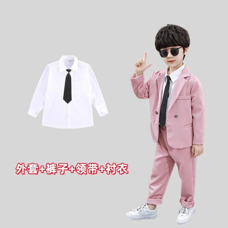 Boys' Suit suit Baby Autumn Western Style Korean Style Small Suit British Style Casual Handsome Flower Girl Host Dress