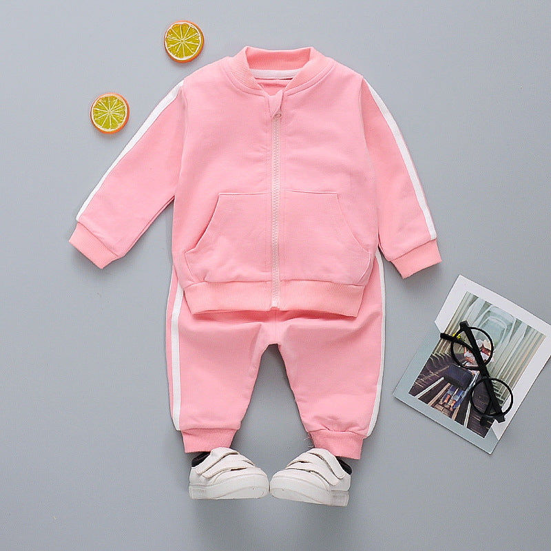 Foreign trade baby girl cartoon spring and autumn suit 1-5 years old baby foreign style small and medium-sized girls spring and autumn clothing factory direct sales