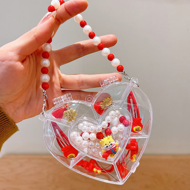 Children's jewelry baby cartoon cute fruit pendant bracelet suit birthday gift box in stock wholesale