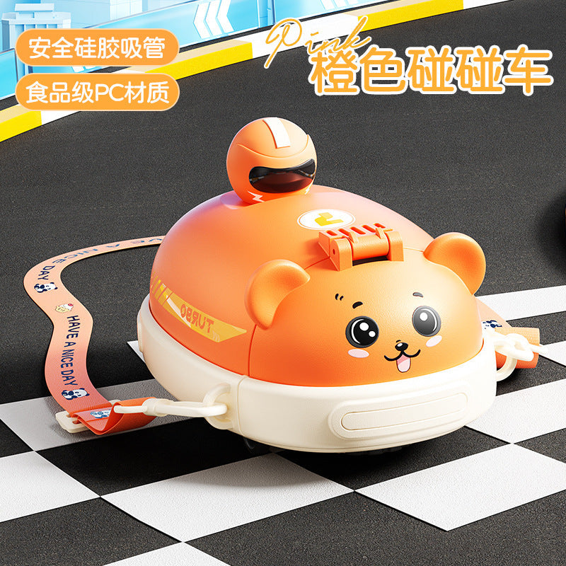 New Baby Bus Car Water Cup High Color Value Children's Suction Tube Cup Outdoor Portable Lid Large Capacity Water Cup