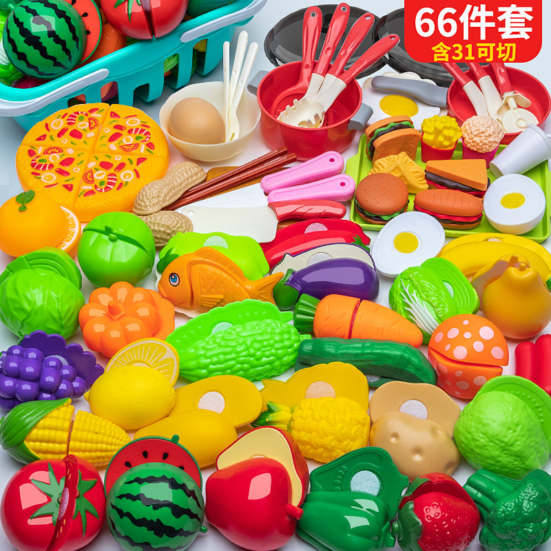 Cutting and Chewing Toy Vegetable Simulation for Children, Peelable Large Fruit for Babies and Toddlers to Chew on