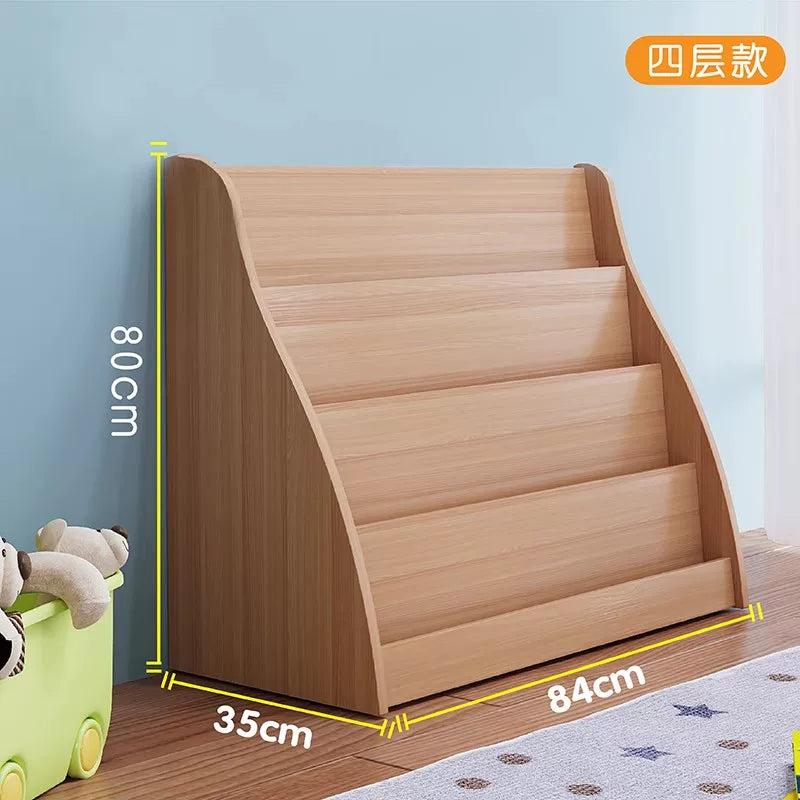 Floor-standing kids bookshelf picture book rack for home simple baby toddler bookshelf small economical reading bookshelf
