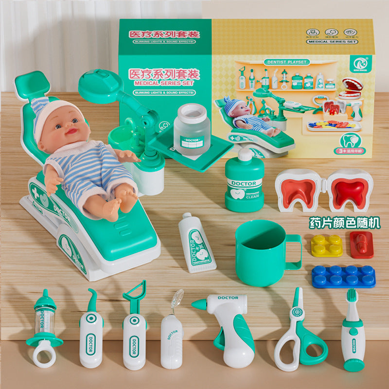 Children's Play Home Small Doctor Dentist Toy suit Girl Simulation Play Injection Doctor Male Factory Direct Supply