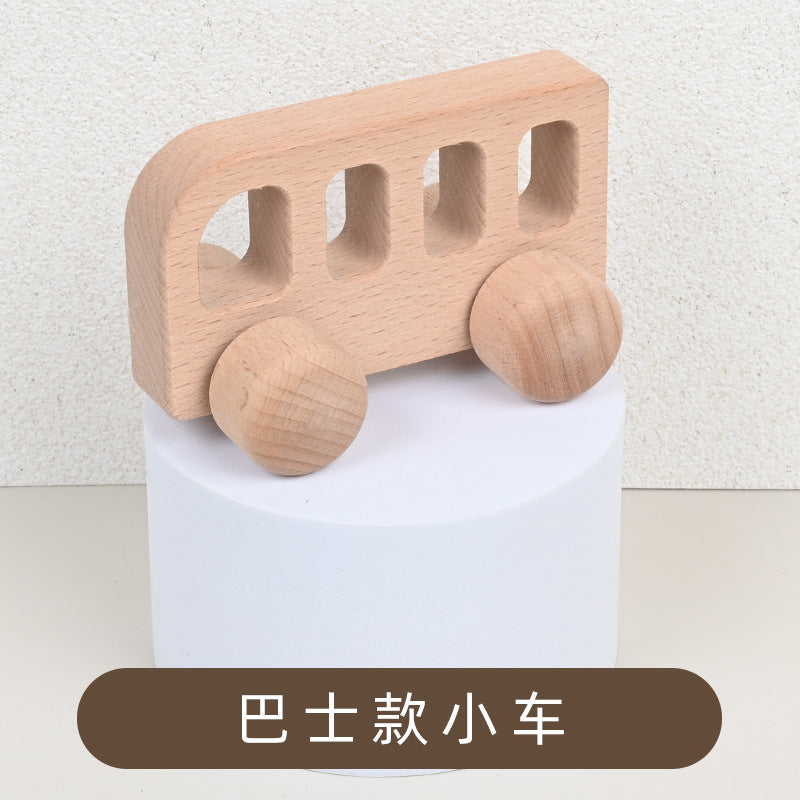 Baby log animal shape CAR children's early education grasping inertia practice hand push car educational toys