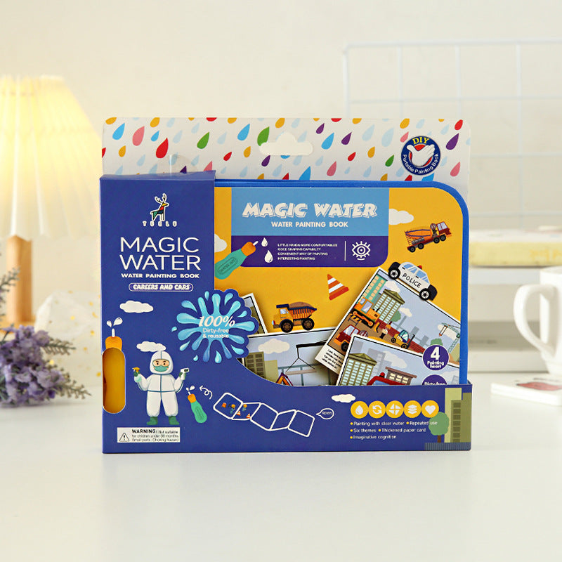 Yuyulu Yuelu Picture Book Kindergarten Coloring Magical Water Painting Book Set Kidsren's Graffiti Water Kidsren's Gift Toys
