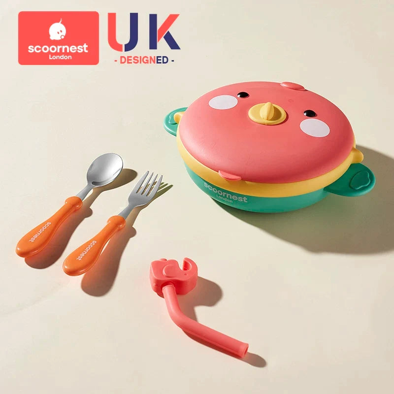 Kechao baby insulated bowl, baby food bowl, infant water-filled bowl, baby plate, suction cup bowl,
