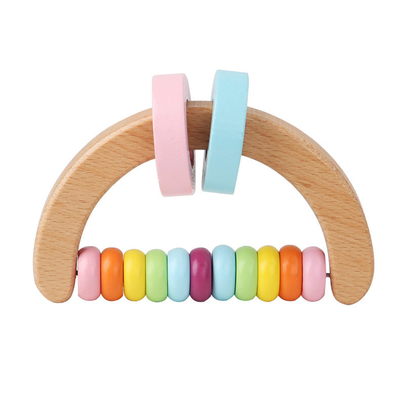 Cross-Border Wooden Children's Toys for Early Education, 0 to 6 Months Baby Hand Rattles, Bed Bells, Baby Musical Instruments, Newborn Gifts