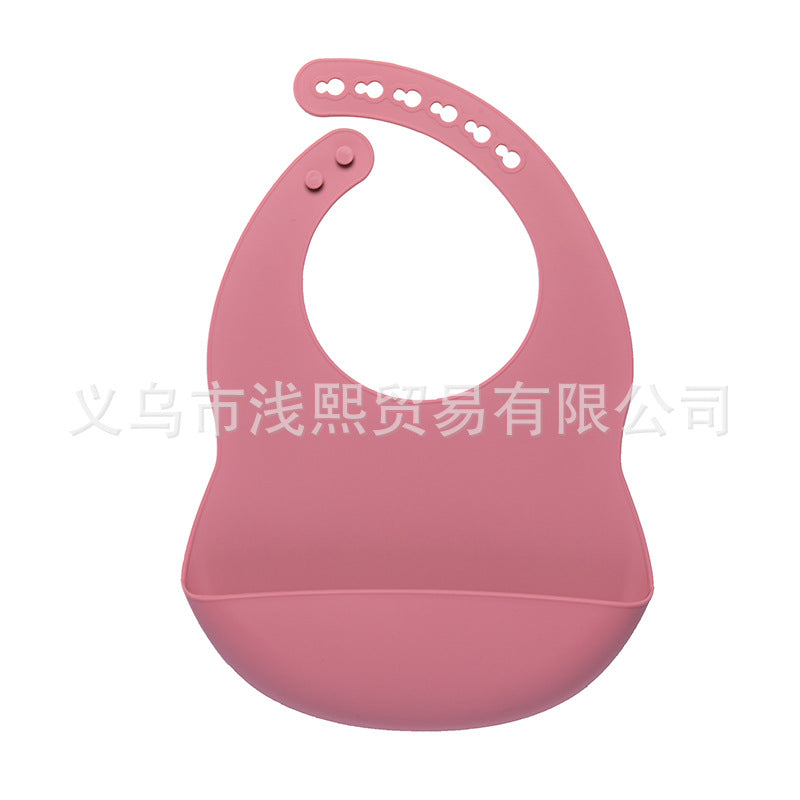 Nordic style waterproof silicone mouthpiece baby silicone bib baby feeding bag children bib mouthpiece wholesale