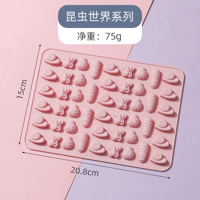 Creative DIY Animal Fruit Silicone Mold Qq Sugar Homemade Jelly Food Grade High Temperature Resistant Gummy Mold