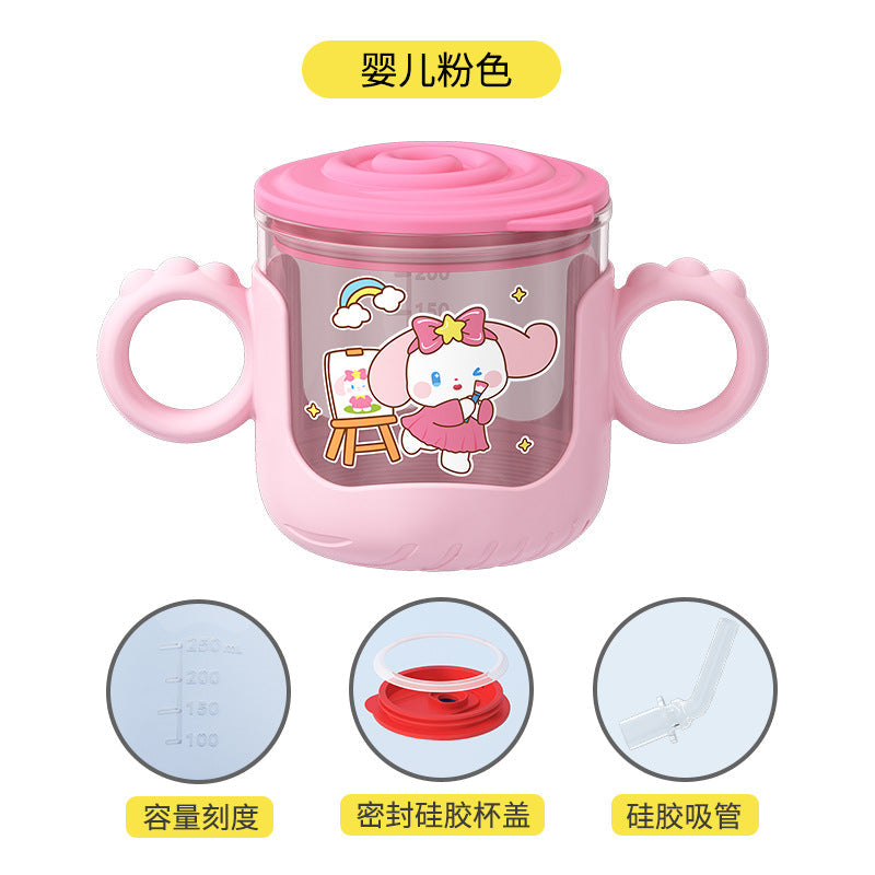 New drinking cup baby special with handle scale baby suction cup drinking cup drop-proof children's cup wholesale