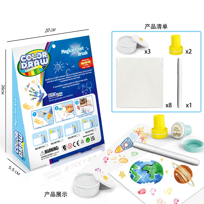 Cross-Border Children's Educational Fantasy Paintbrush Magical Magic Paintbrush Painting Graffiti Children's Educational Enlightenment Interactive Toy
