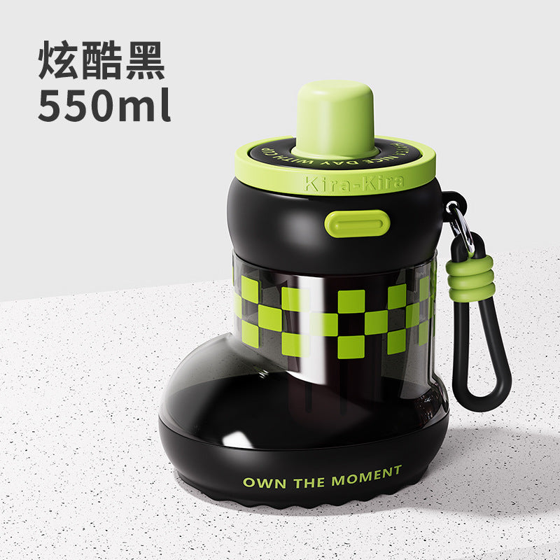 New Baby Bus Car Water Cup High Color Value Children's Suction Tube Cup Outdoor Portable Lid Large Capacity Water Cup