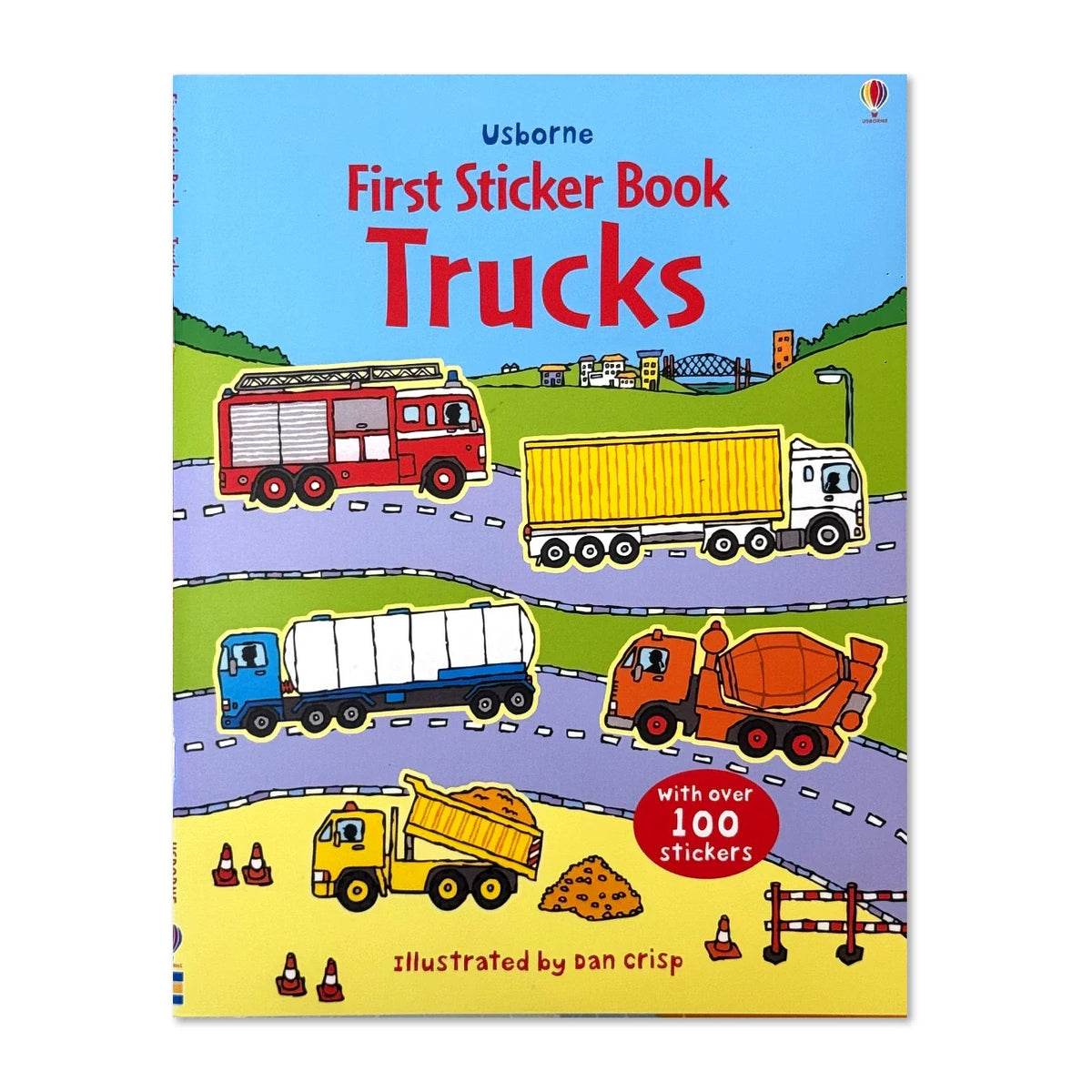 Overseas English Car Engineering Truck Sticker Book for Construction Site Traffic Stickers, Learning Toys for Children (Ages 3-6) Boys Toy (Set of 5)