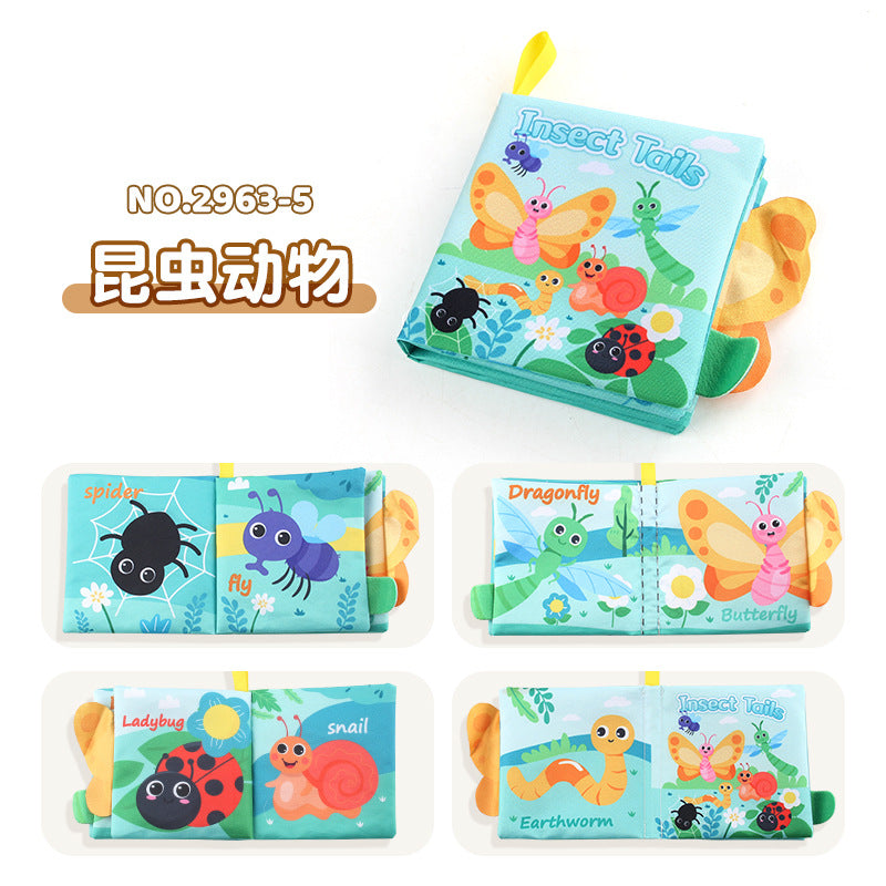 SOURCE manufacturer 4-Page 8-side cross-border baby cloth book tearable early education educational baby cloth book Science and Education toys