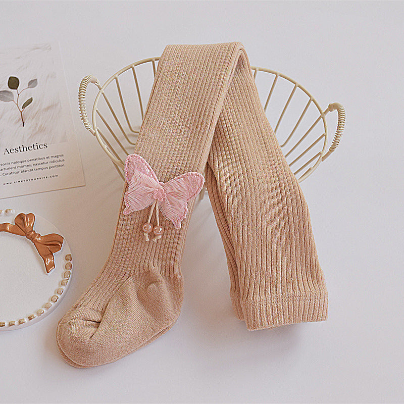 Children's Leggings Spring & Fall Fine Cotton Thin Girls' Pantyhose Medium Thick Autumn and Winter Infants and Young Kidsren Outer Wear Leggings