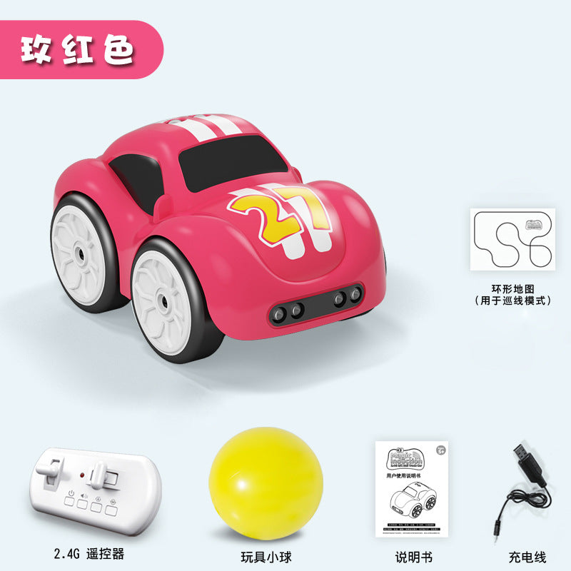 Cross-Border Popular Mini Remote Control Car with Magic Hand-Controlled Lights and Music, Children's Learning-To-Crawl Toy, Sensor Obstacle Avoidance Following Car