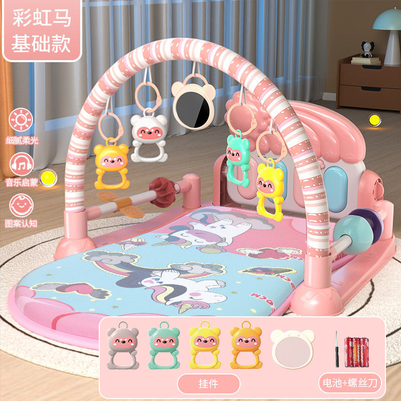 Baby Pedal Piano Toy Fitness Stand Early Education Educational Toy for Boys and Girls 0-3 Years Old Gift for Bouncing Babies