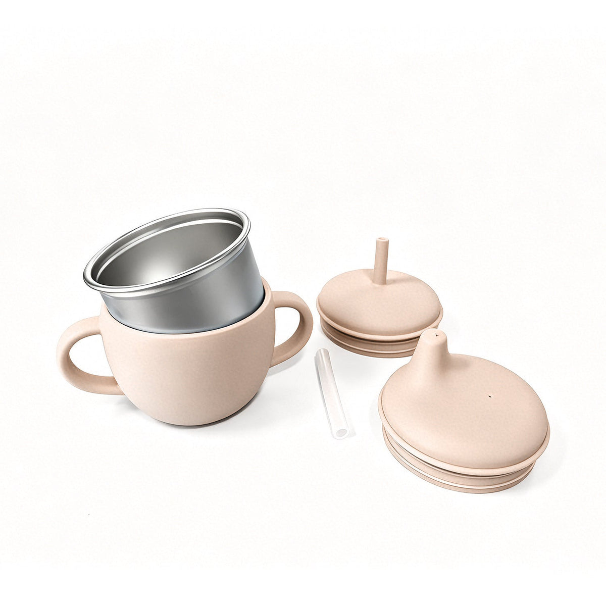 New Style Kidsren's Learning Drinking Cup, Baby Drinking Water Duckbill Cup, Drinking Milk Straw Cup, 304 Stainless Steel Inner Milk Bottle