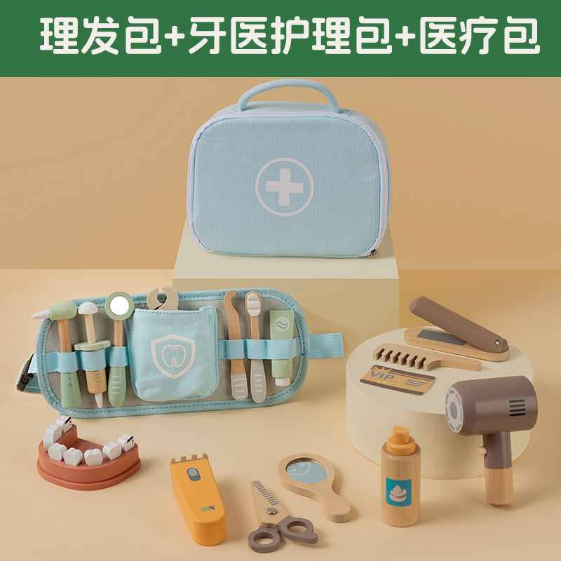 Children's Play House Toys Educational Toys Dentist Set Simulation Tool Kit Early Education Doctor Cross-Border Figani