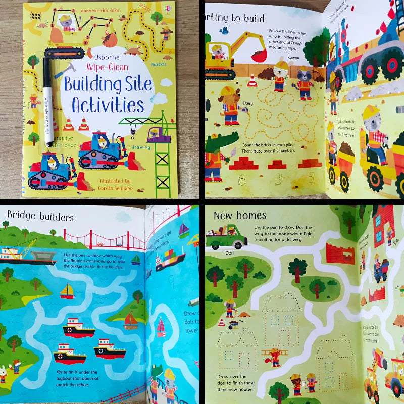 Erasable and reusable English learning workbook