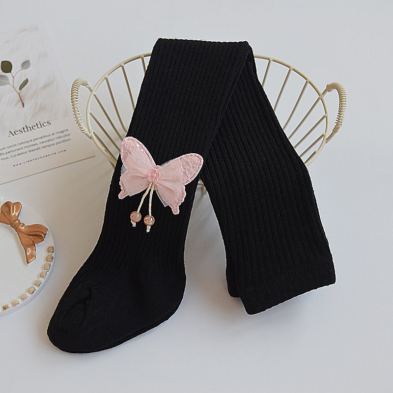 Children's Leggings Spring & Fall Fine Cotton Thin Girls' Pantyhose Medium Thick Autumn and Winter Infants and Young Kidsren Outer Wear Leggings