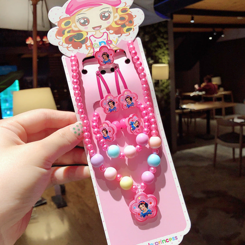 Children's jewelry baby cartoon cute fruit pendant bracelet suit birthday gift box in stock wholesale