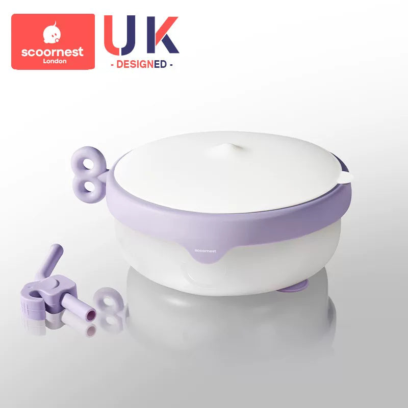 Kechao baby insulated bowl, baby food bowl, infant water-filled bowl, baby plate, suction cup bowl,