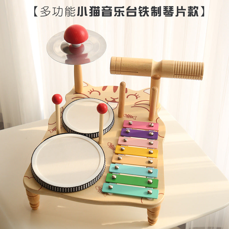 Cross-border children's wooden Orff music percussion instrument percussion instrument percussion instrument percussion Gong baby hand drum educational toy