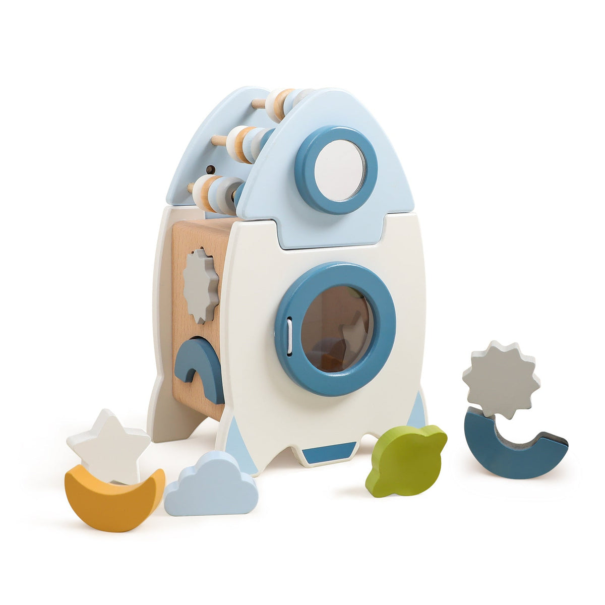 Amazon Baby Early Education Educational Wooden Toys Stacked Rocket Boys and Girls House Castle Mating Toys