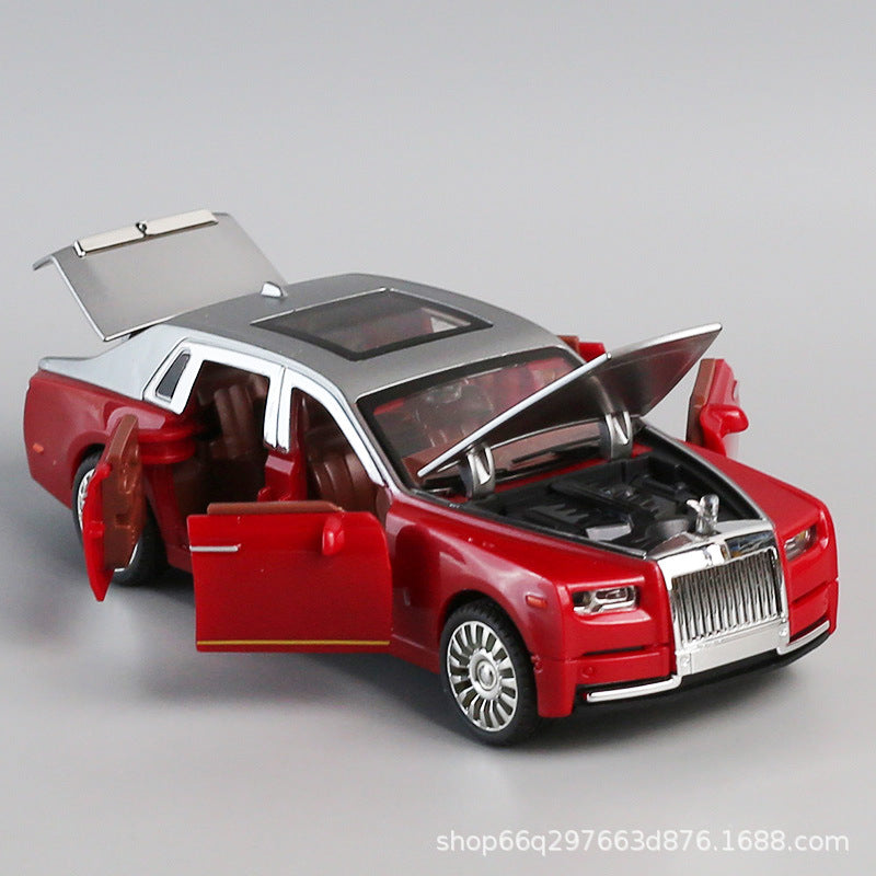 Open the door and talk about the phantom car model children's inertia toy car boy baby simulation sound and light music car