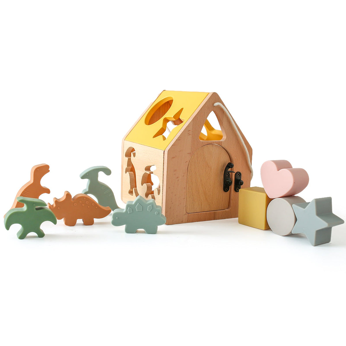Amazon Baby Early Education Educational Wooden Toys Stacked Rocket Boys and Girls House Castle Mating Toys