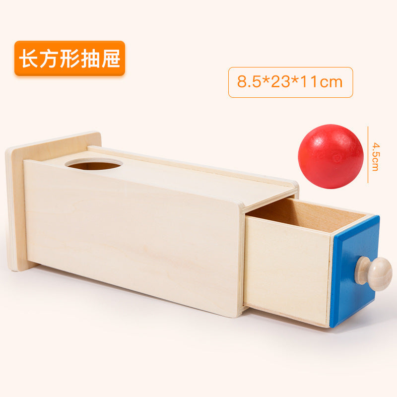 Montessori Teaching Aids Wooden Drawer Box Textile Drum Press Ball Table Early Education Toy Set Montessori Early Education Toy Set