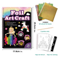 Cross-Border Children's DIY Flash Cards Aluminum Foil Glitter Scratch Art Coil Book Foil Art Book Hot Stamping Paper Colorful