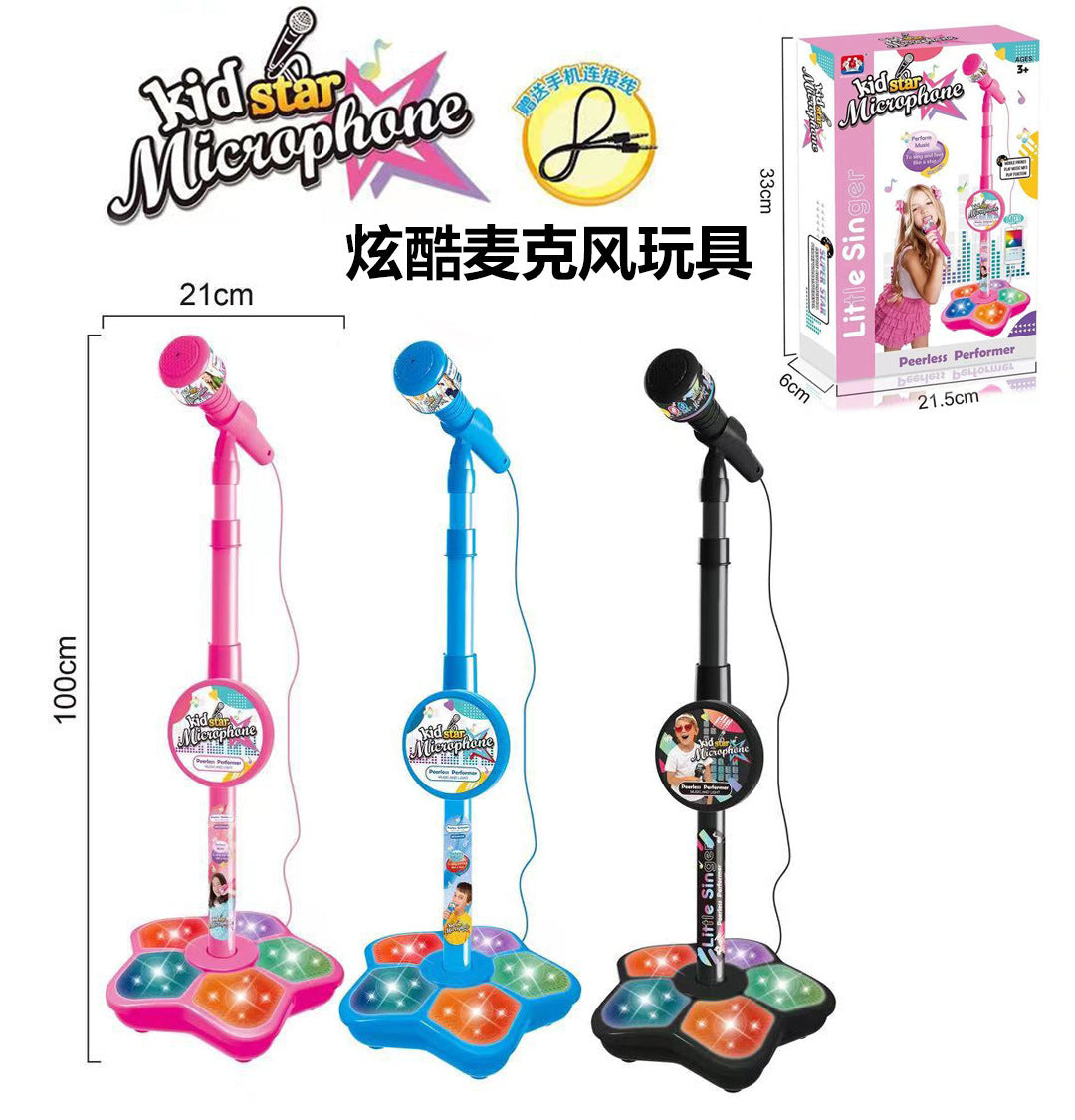 Cross-Border Children's Microphone Toy with Cool 7 Lights and Music for Boys and Girls, Amazon Singing Machine Toy