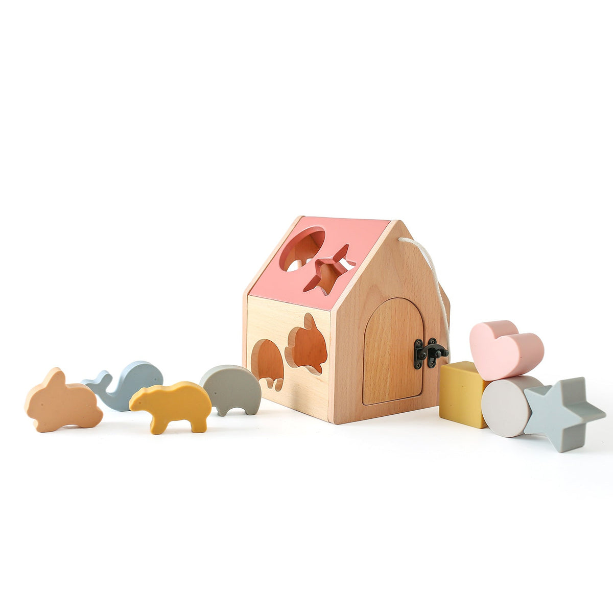 Amazon Baby Early Education Educational Wooden Toys Stacked Rocket Boys and Girls House Castle Mating Toys