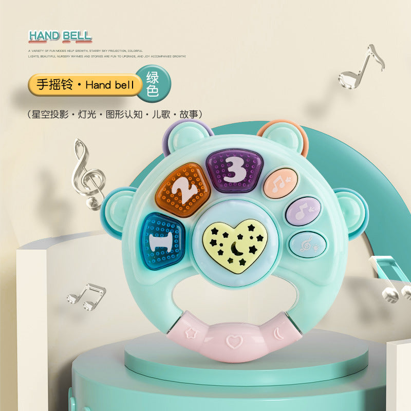 Fun Infant Toys Educational Early Education Baby Soothing Artifact Music Story Grasping Training Hand Drum Rattle