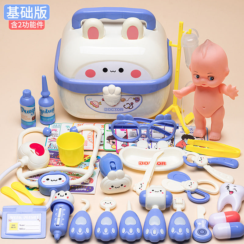 Play Doctor Toy Set for Children, Medical Toys for Girls, Stethoscope, Doctoring, Nurse Role Play, Injection Game