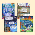 Original Imported English Edition: Up, Down, and Beyond—Adventure Journey Fold-Out Book Set (4 Books) with Extra-Large, Super-Long Pull-Out Pages